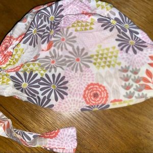 used floral scrub cap, one size